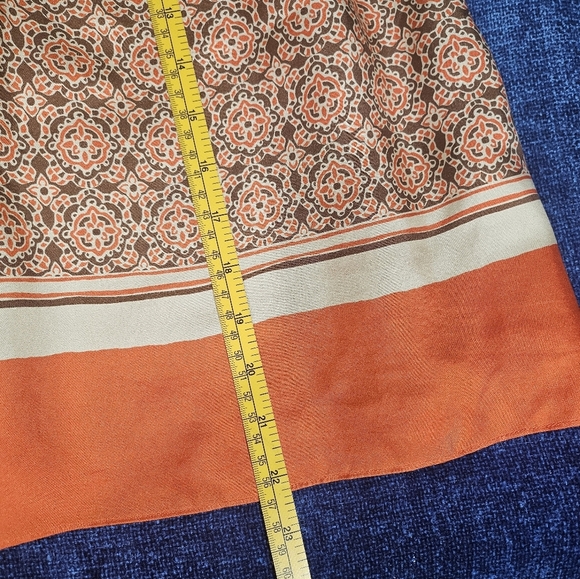 NEW Banana Republic Silk Tube Top 12 Large Orange Brown - Picture 4 of 7